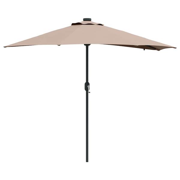 Grote foto vidaxl tuinparasol taupe 294 x 150 x 223 cm stof tuin en terras overige tuin en terras
