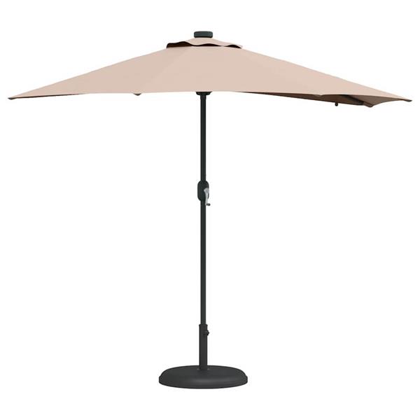 Grote foto vidaxl tuinparasol taupe 294 x 150 x 223 cm stof tuin en terras overige tuin en terras