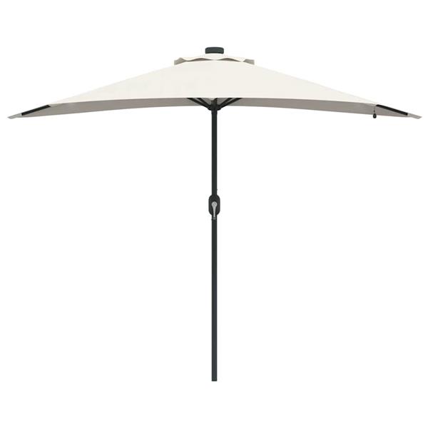 Grote foto vidaxl tuinparasol zand 294 x 150 x 223 cm stof tuin en terras overige tuin en terras