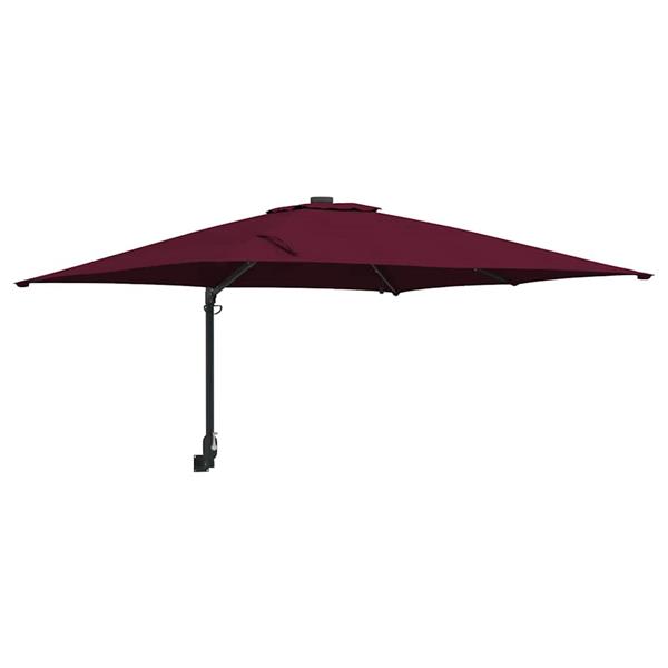 Grote foto vidaxl tuinparasol bordeaux rood 248 5 x 247 5 x 160 cm tuin en terras overige tuin en terras