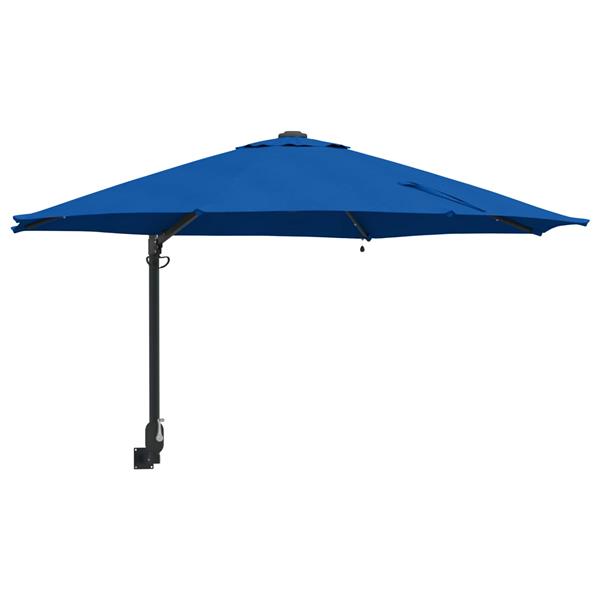 Grote foto vidaxl tuinparasol azurblauw 248 x 248 x 148 cm polyester en staal tuin en terras overige tuin en terras