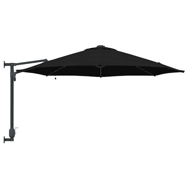 Grote foto vidaxl tuinparasol zwart 248 x 248 x 148 cm polyester en staal tuin en terras overige tuin en terras