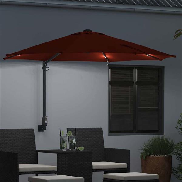 Grote foto vidaxl tuinparasol terracotta 248 x 248 x 148 cm polyester en staal tuin en terras overige tuin en terras