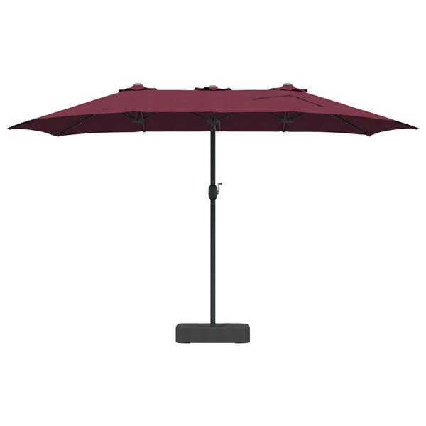 Grote foto vidaxl tuinparasol bordeaux rood 385 x 209 x 244 cm polyester tuin en terras overige tuin en terras