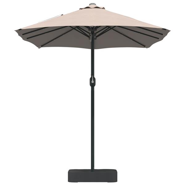 Grote foto vidaxl tuinparasol taupe 385 x 209 x 244 cm polyester tuin en terras overige tuin en terras