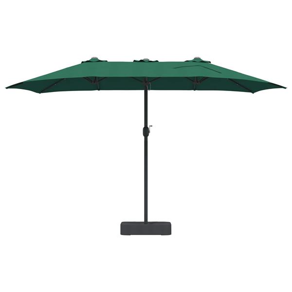 Grote foto vidaxl tuinparasol groen 385 x 209 x 244 cm polyester tuin en terras overige tuin en terras