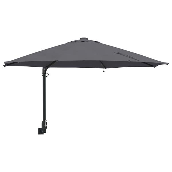 Grote foto vidaxl tuinparasol antraciet 248 x 248 x 148 cm polyester en staal tuin en terras overige tuin en terras