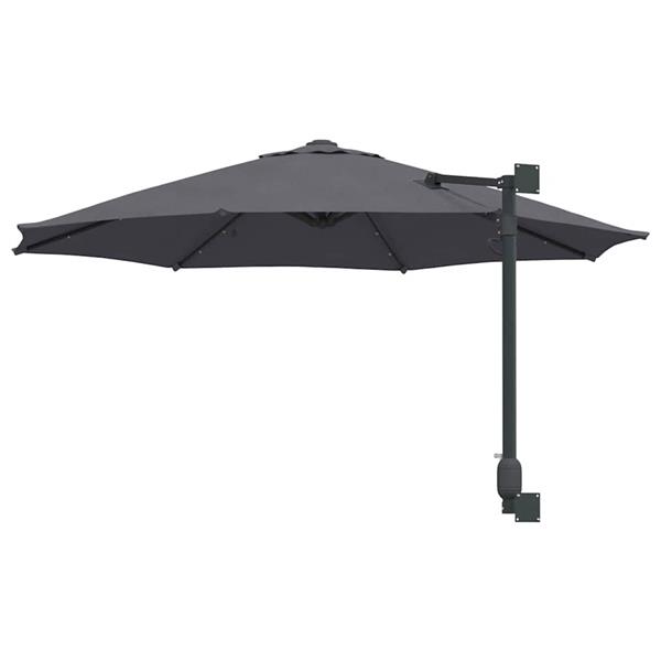 Grote foto vidaxl tuinparasol antraciet 248 x 248 x 148 cm polyester en staal tuin en terras overige tuin en terras