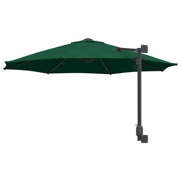 Grote foto vidaxl tuinparasol groen 248 x 248 x 148 cm polyester en staal tuin en terras overige tuin en terras