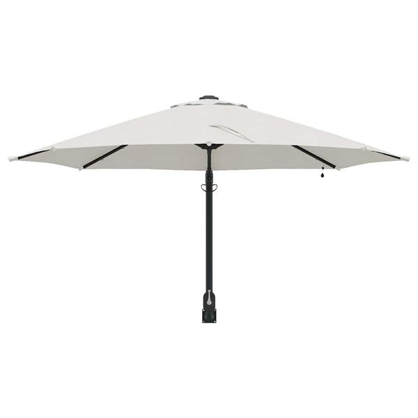 Grote foto vidaxl tuinparasol zand 248 x 248 x 148 cm polyester en staal tuin en terras overige tuin en terras