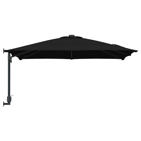 Grote foto vidaxl tuinparasol zwart 248 5 x 247 5 x 160 cm polyester en staal tuin en terras overige tuin en terras