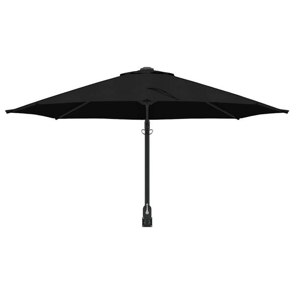 Grote foto vidaxl tuinparasol zwart 248 x 248 x 148 cm polyester en staal tuin en terras overige tuin en terras