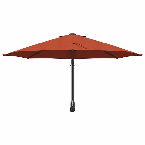 Grote foto vidaxl tuinparasol terracotta 248 x 248 x 148 cm polyester en staal tuin en terras overige tuin en terras