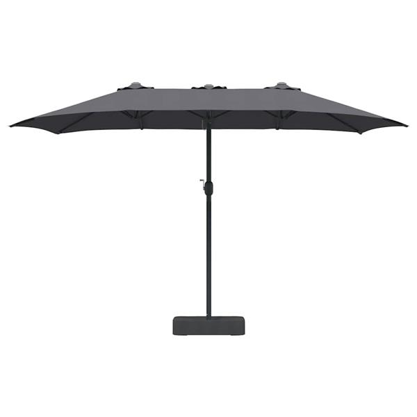 Grote foto vidaxl tuinparasol antraciet 385 x 209 x 244 cm polyester en staal tuin en terras overige tuin en terras