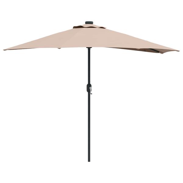Grote foto vidaxl tuinparasol taupe 294 x 150 x 224 cm polyester en staal tuin en terras overige tuin en terras