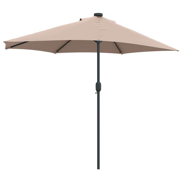 Grote foto vidaxl tuinparasol taupe 294 x 150 x 224 cm polyester en staal tuin en terras overige tuin en terras