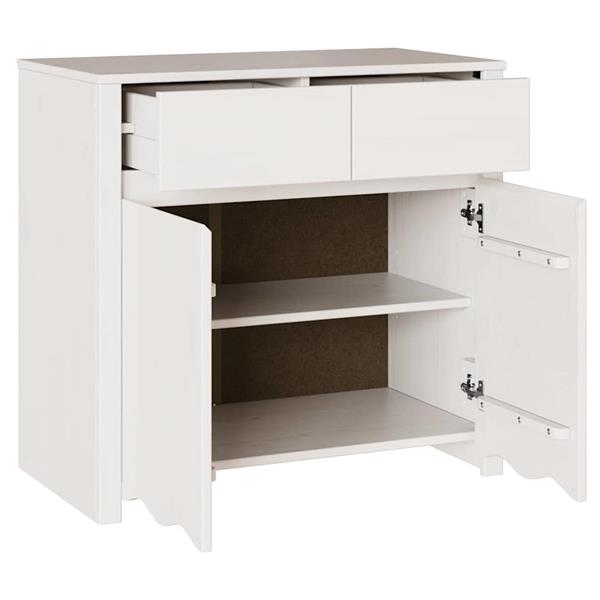 Grote foto vidaxl dressoir drammen wit 79 x 43 x 75.5 cm massief grenenhout huis en inrichting overige
