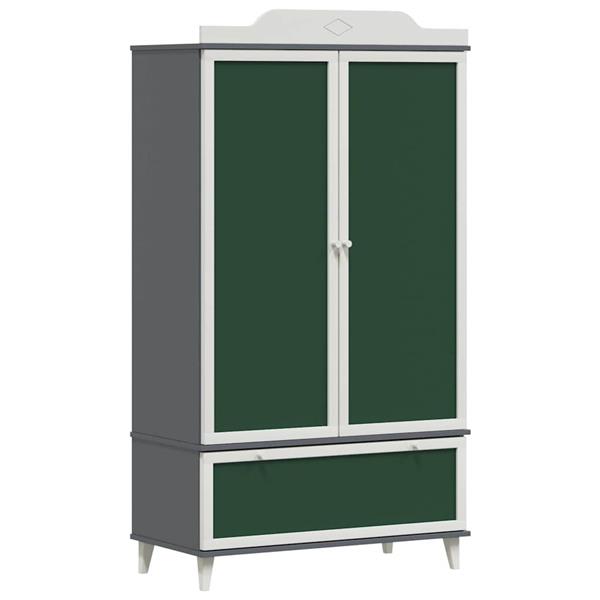 Grote foto vidaxl kledingkast met krijtbord grijs en wit 90 x 45 x 165 cm huis en inrichting overige