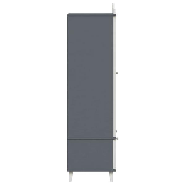 Grote foto vidaxl kledingkast met krijtbord grijs en wit 90 x 45 x 165 cm huis en inrichting overige