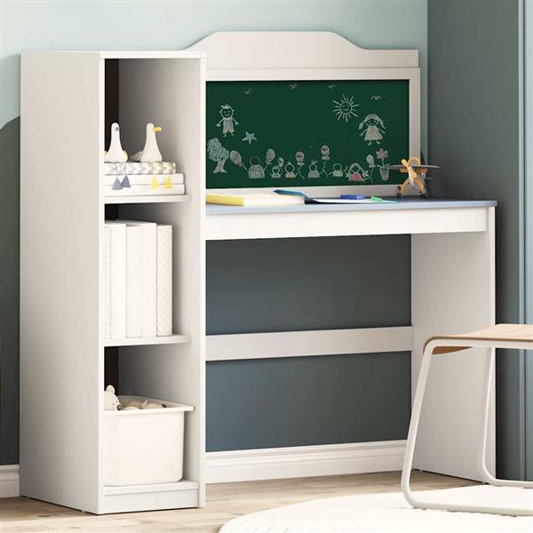 Grote foto vidaxl schoolbord bureau roros wit en grijs 120 x 45 x 118 5 cm huis en inrichting stoelen