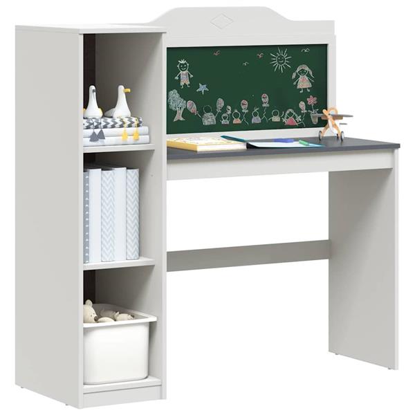 Grote foto vidaxl schoolbord bureau roros wit en grijs 120 x 45 x 118 5 cm huis en inrichting stoelen