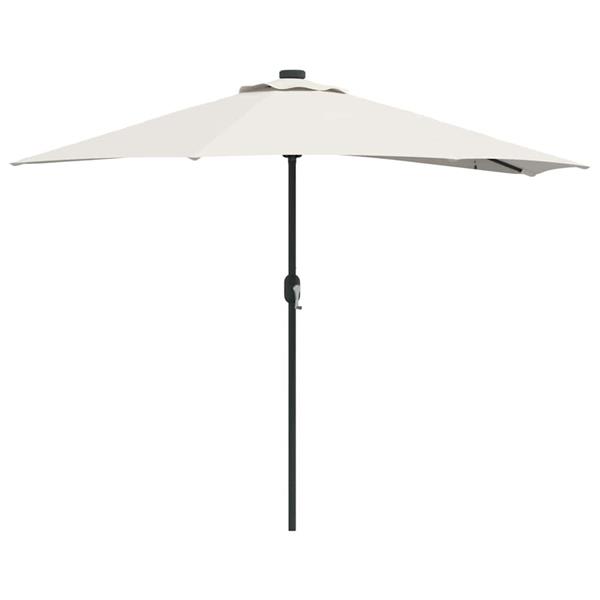 Grote foto vidaxl tuinparasol zand 294 x 150 x 224 cm polyester en staal tuin en terras overige tuin en terras