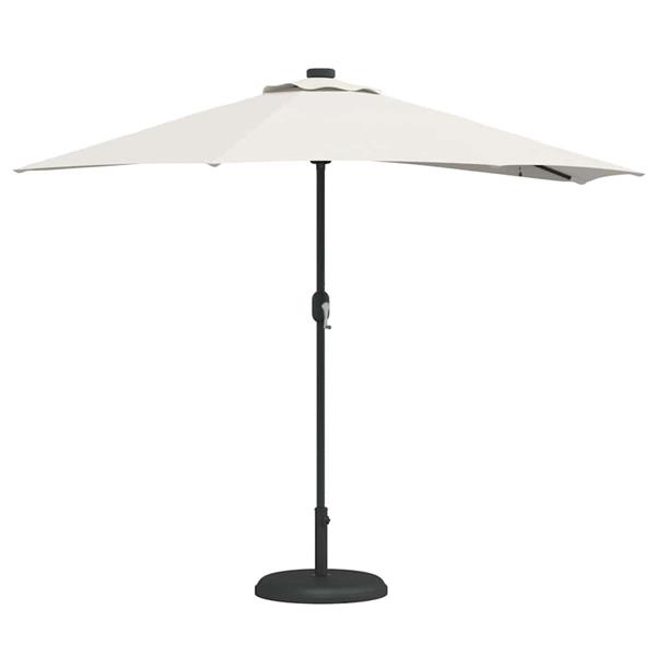 Grote foto vidaxl tuinparasol zand 294 x 150 x 224 cm polyester en staal tuin en terras overige tuin en terras