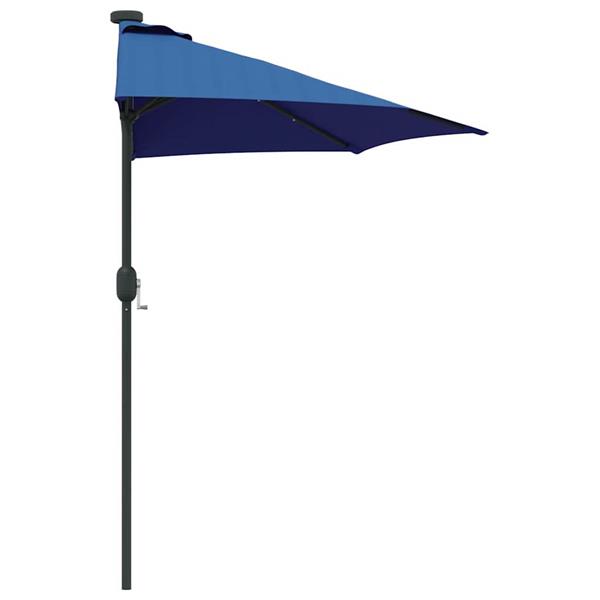 Grote foto vidaxl tuinparasol blauw 294 x 150 x 223 cm stof tuin en terras overige tuin en terras