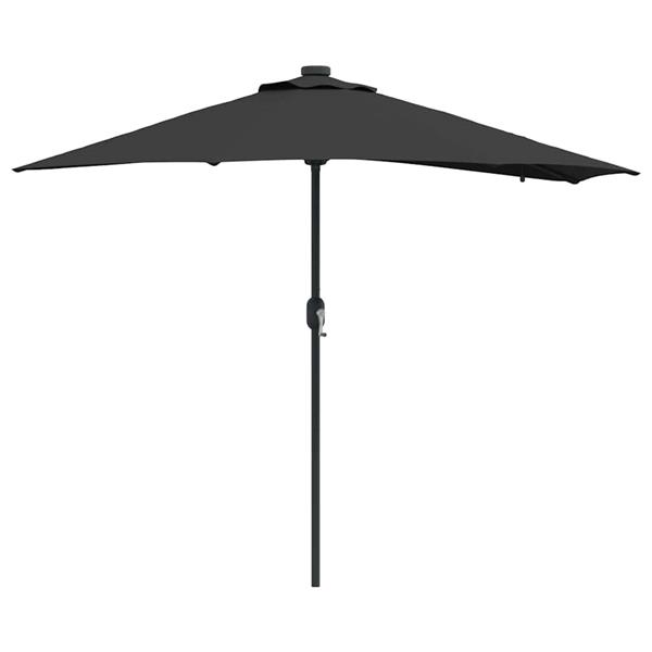 Grote foto vidaxl tuinparasol zwart 294 x 150 x 223 cm stof tuin en terras overige tuin en terras
