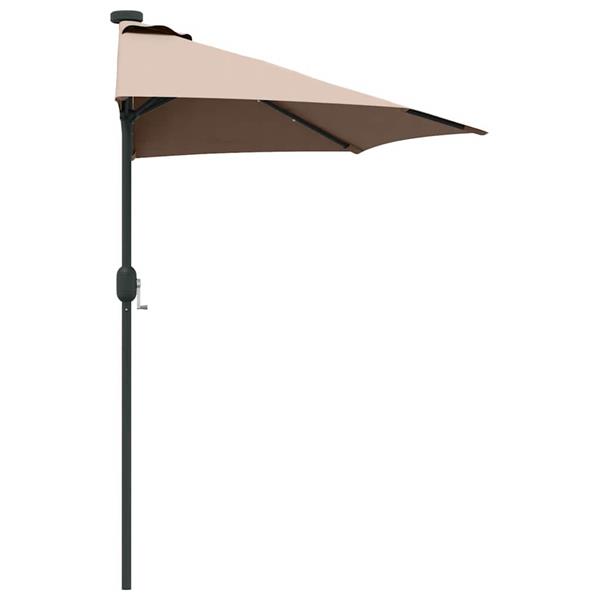 Grote foto vidaxl tuinparasol taupe 294 x 150 x 223 cm stof tuin en terras overige tuin en terras