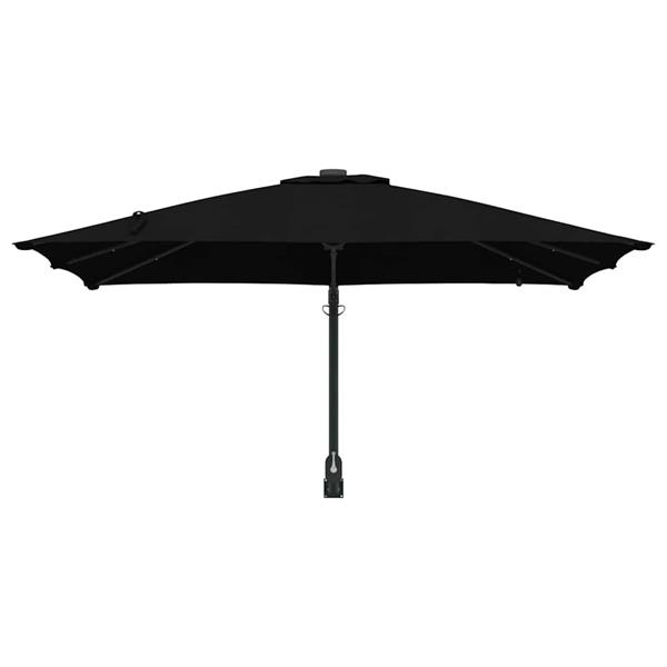 Grote foto vidaxl tuinparasol zwart 248 5 x 247 5 x 160 cm polyester en staal tuin en terras overige tuin en terras