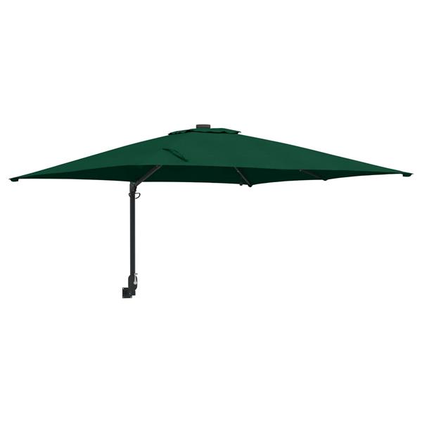 Grote foto vidaxl tuinparasol groen 248 5 x 247 5 x 160 cm polyester en staal tuin en terras overige tuin en terras