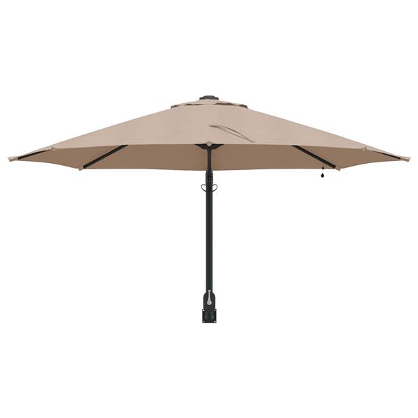 Grote foto vidaxl tuinparasol taupe 248 x 248 x 148 cm polyester en staal tuin en terras overige tuin en terras