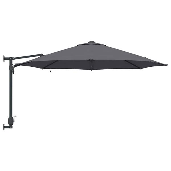 Grote foto vidaxl tuinparasol antraciet 248 x 248 x 148 cm polyester en staal tuin en terras overige tuin en terras