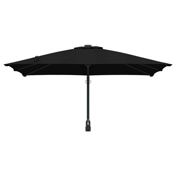 Grote foto vidaxl tuinparasol zwart 248 5 x 247 5 x 160 cm polyester en staal tuin en terras overige tuin en terras