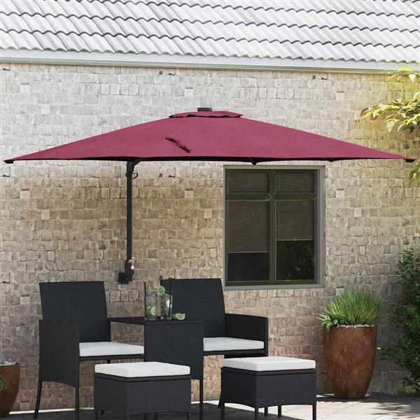 Grote foto vidaxl tuinparasol bordeaux rood 248 5 x 247 5 x 160 cm tuin en terras overige tuin en terras