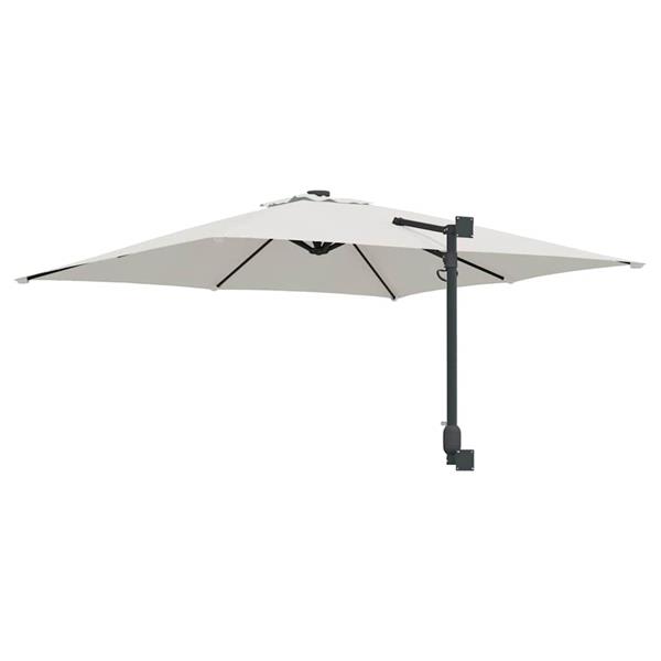 Grote foto vidaxl tuinparasol zand 248 5 x 247 5 x 160 cm polyester en staal tuin en terras overige tuin en terras