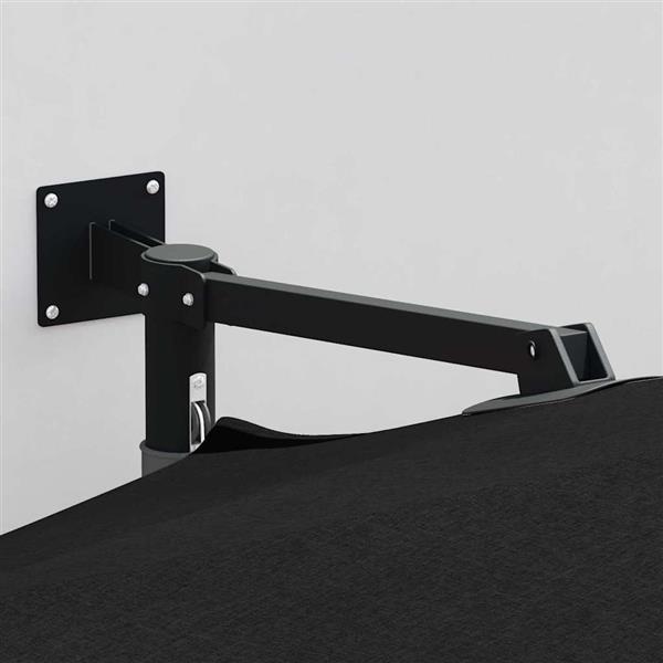 Grote foto vidaxl tuinparasol zwart 248 x 248 x 148 cm polyester en staal tuin en terras overige tuin en terras