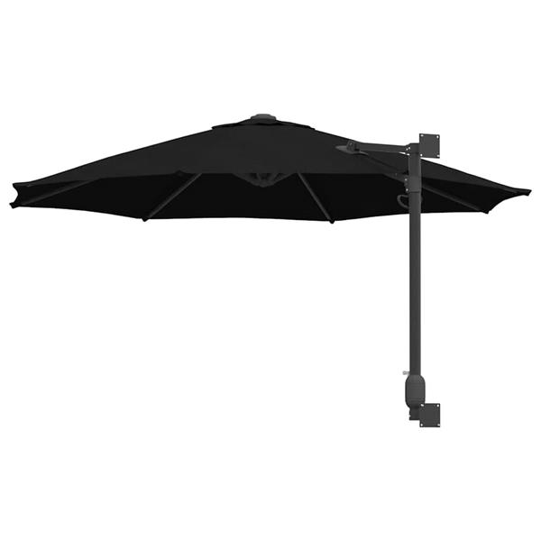 Grote foto vidaxl tuinparasol zwart 248 x 248 x 148 cm polyester en staal tuin en terras overige tuin en terras