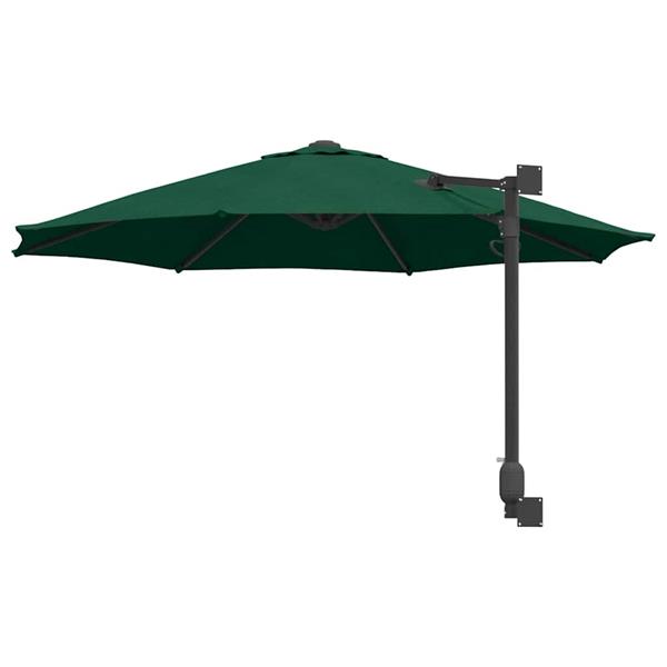 Grote foto vidaxl tuinparasol groen 248 x 248 x 148 cm polyester en staal tuin en terras overige tuin en terras