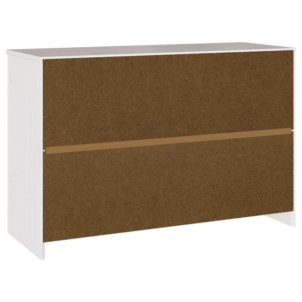 Grote foto vidaxl dressoir drammen wit 114 x 43 x 75 5 cm massief grenenhout huis en inrichting overige