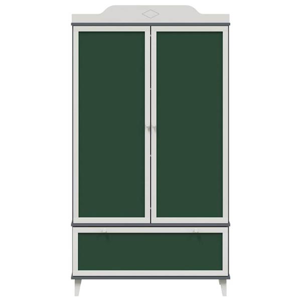 Grote foto vidaxl kledingkast met krijtbord grijs en wit 90 x 45 x 165 cm huis en inrichting overige