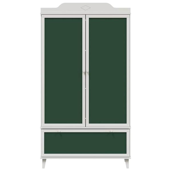 Grote foto vidaxl kledingkast met krijtbord wit 90 x 45 x 165 cm bewerkt hout huis en inrichting overige