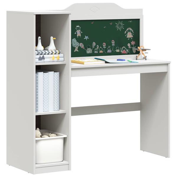 Grote foto vidaxl schoolbord bureau roros wit 120 x 45 x 118 5 cm bewerkt hout huis en inrichting stoelen