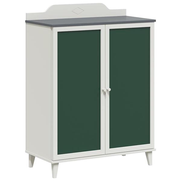 Grote foto vidaxl dressoir met krijtbord grijs en wit 80 x 40 x 110 cm huis en inrichting overige