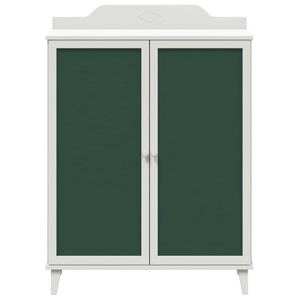 Grote foto vidaxl dressoir met krijtbord wit 80 x 40 x 110 cm bewerkt hout huis en inrichting overige