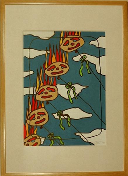 Grote foto kunsthandel gennep vlammend in de wind 1999 antiek en kunst modern