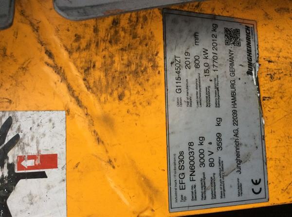 Grote foto jungheinrich 3 ton elctro 2019 agrarisch heftrucks