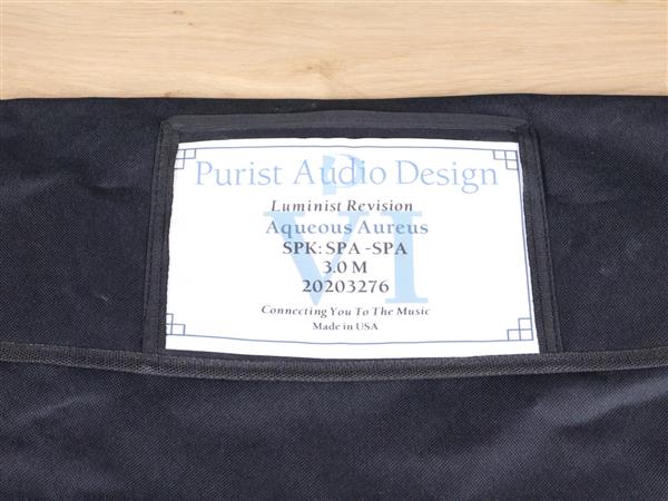 Grote foto purist audio design aqueous aureus luminist audio speaker cables 3 0 metre audio tv en foto onderdelen en accessoires