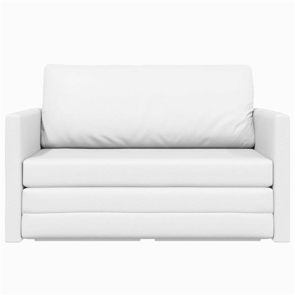 Grote foto vidaxl vouwsofa bed wit 124 x 71 x 78 cm pvc huis en inrichting bankstellen